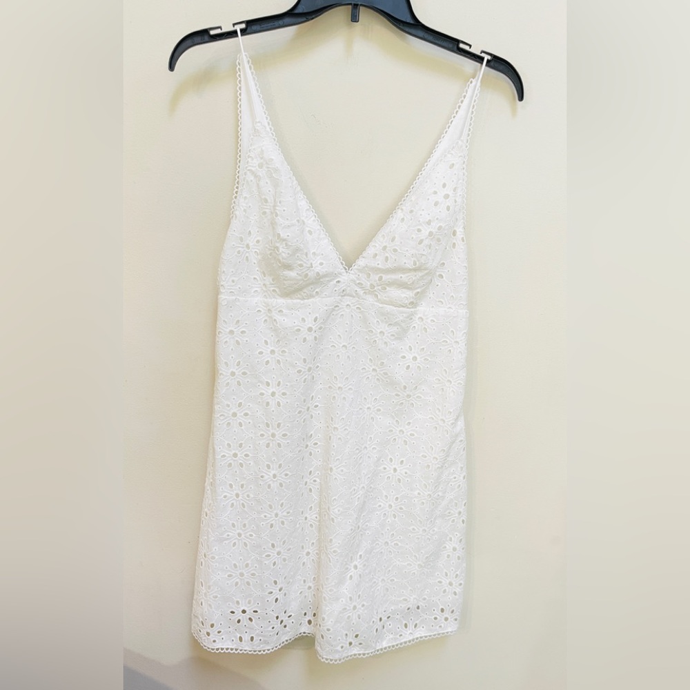 Dress Forum White Eyelet Lined Dress